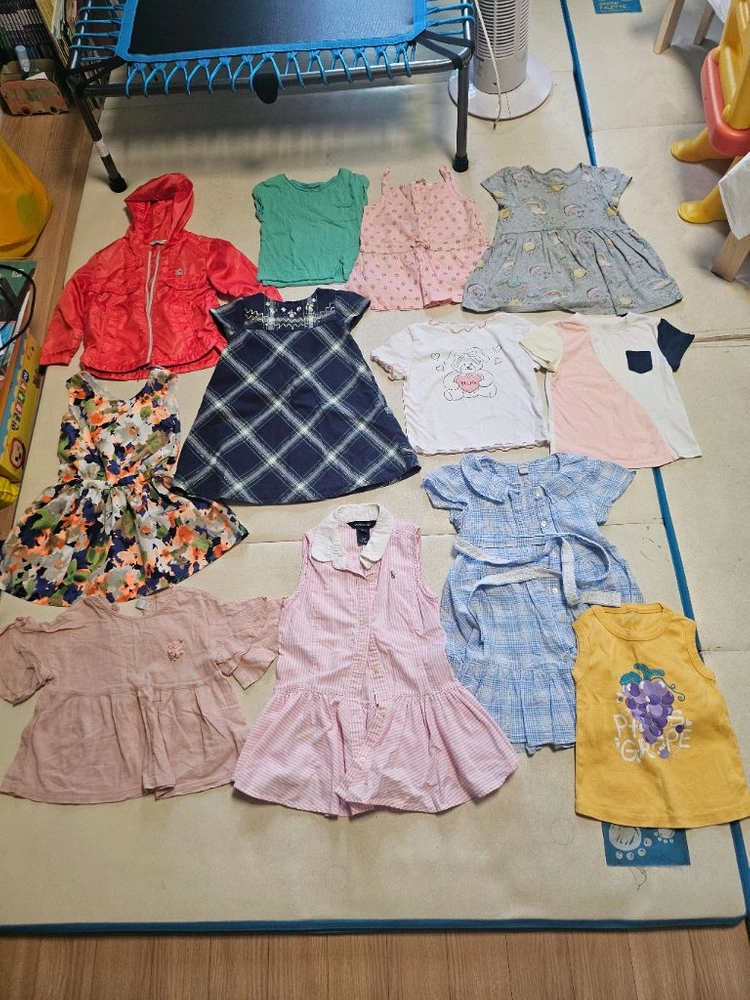 여아 여름옷 일괄 100사이즈 랄프로렌 짐보리 게스 베이비갭 H&M 컬리수 디얼베이비 이미지