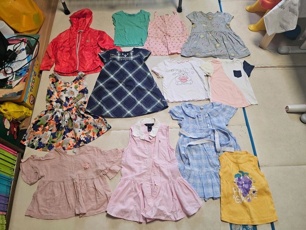 여아 여름옷 일괄 100사이즈 랄프로렌 짐보리 게스 베이비갭 H&M 컬리수 디얼베이비 이미지
