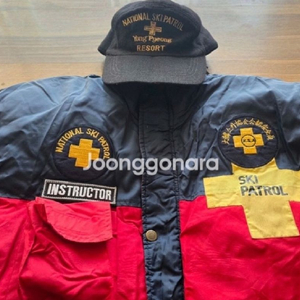 대한 스키 협회 스키복 SKI PATROL 스키 패트롤 패딩 XL + 용평 리조트 스키 패트롤 모자 스키 패딩 이미지