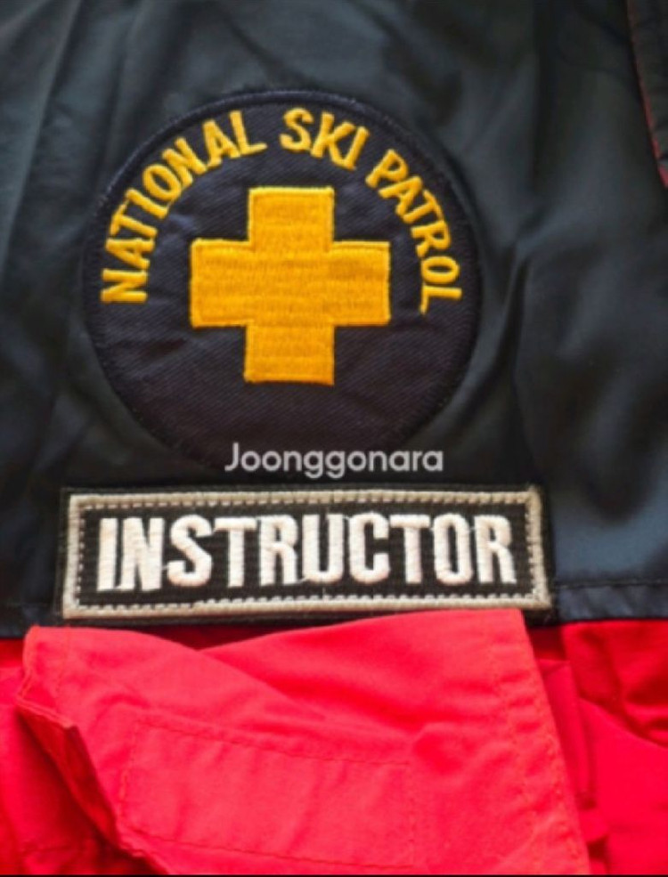 대한 스키 협회 스키복 SKI PATROL 스키 패트롤 패딩 XL + 용평 리조트 스키 패트롤 모자 스키 패딩 이미지