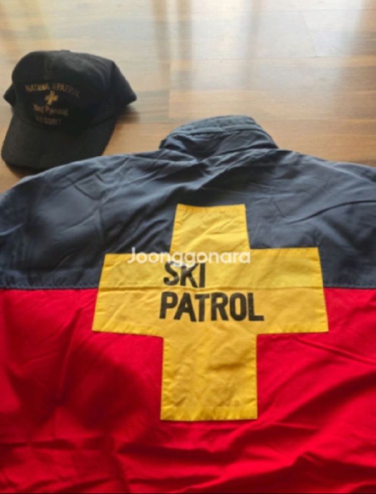 대한 스키 협회 스키복 SKI PATROL 스키 패트롤 패딩 XL + 용평 리조트 스키 패트롤 모자 스키 패딩 이미지