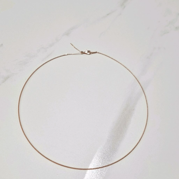 14k와이어 텐션 목걸이(41cm)핑크골드 이미지