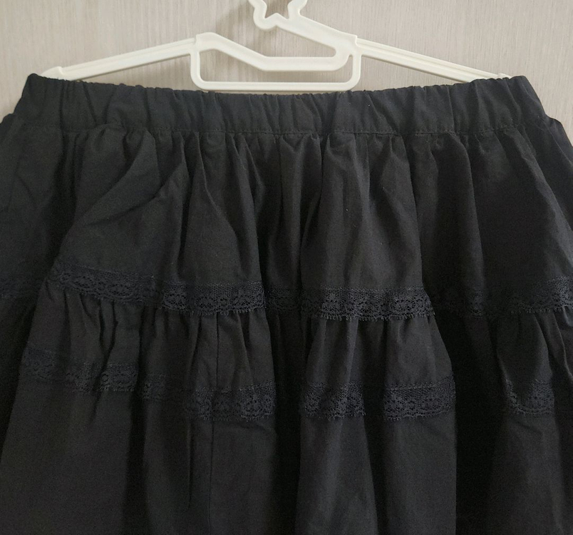 블랙 캉캉 프릴 레이스 스커트 팬츠 140 (새상품) 이미지
