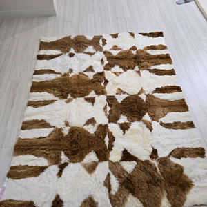 뉴질랜드 퓨어 베이비 알파카 러그 카페트 운포 이미지