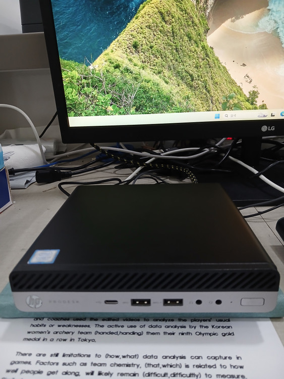 HP 미니PC i7-7700T 컴퓨터 램16/nvme128g(neo forza) 이미지