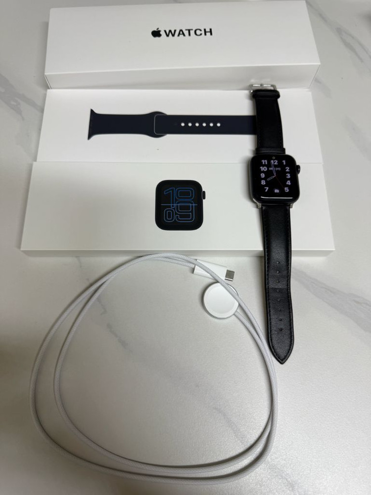 애플워치 SE3 44mm GPS 미드나이트 풀박스 이미지