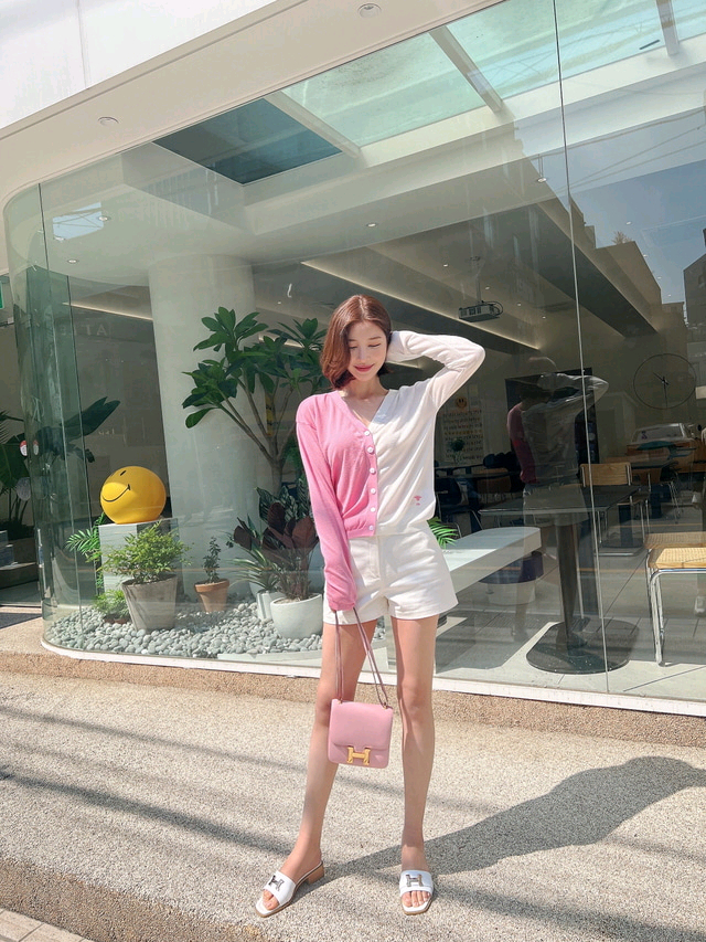 제이지쇼룸 엉넬 디디 하프 가디건(핑크)새상품 이미지