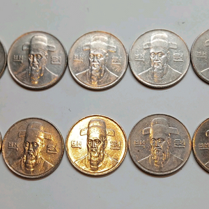 2000년 100원 동전 10개 일괄 이미지