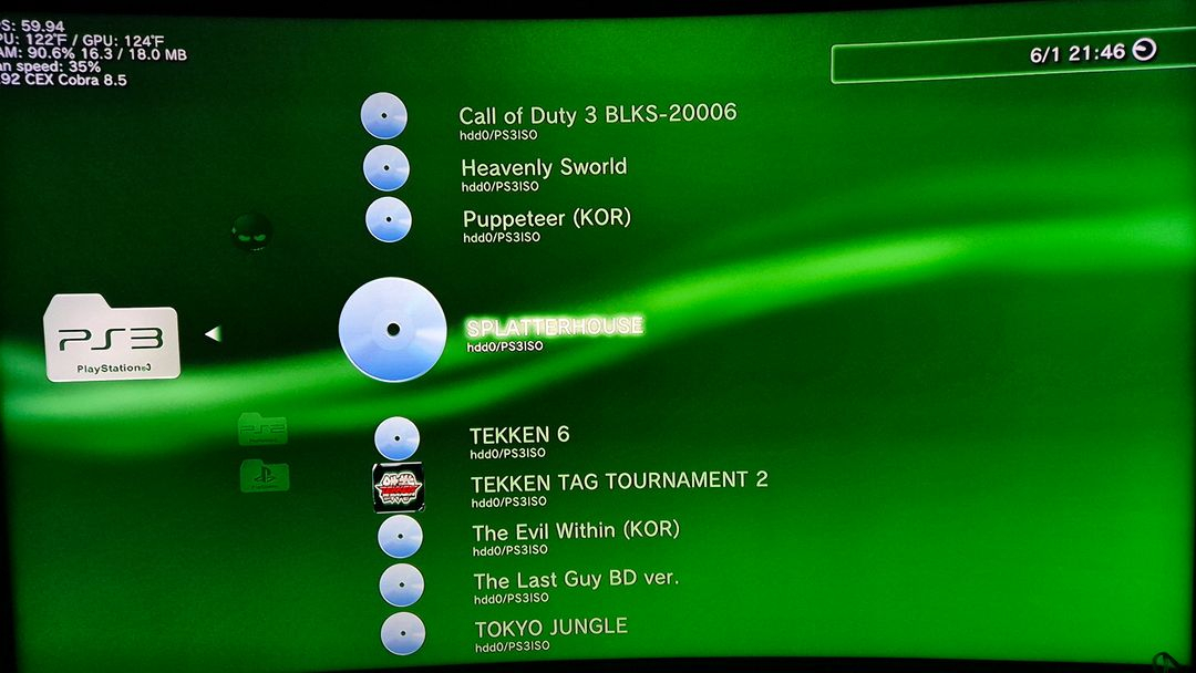 ps3 플스3 하드플스 하위호환 cecha 영구 이미지