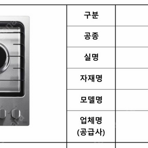 GRA-B36F1A SK매직 가스레인지 팔아요(미사용, 신축 탈거상품) 이미지