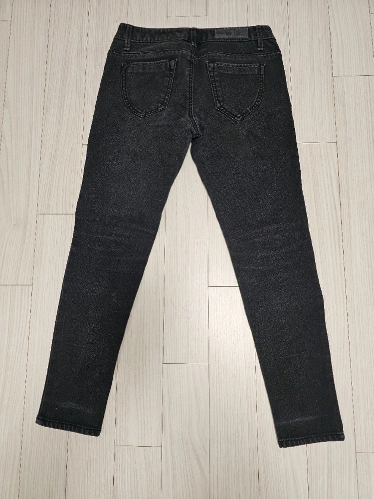 GETUSED 블랙 데님 기모 팬츠 이미지