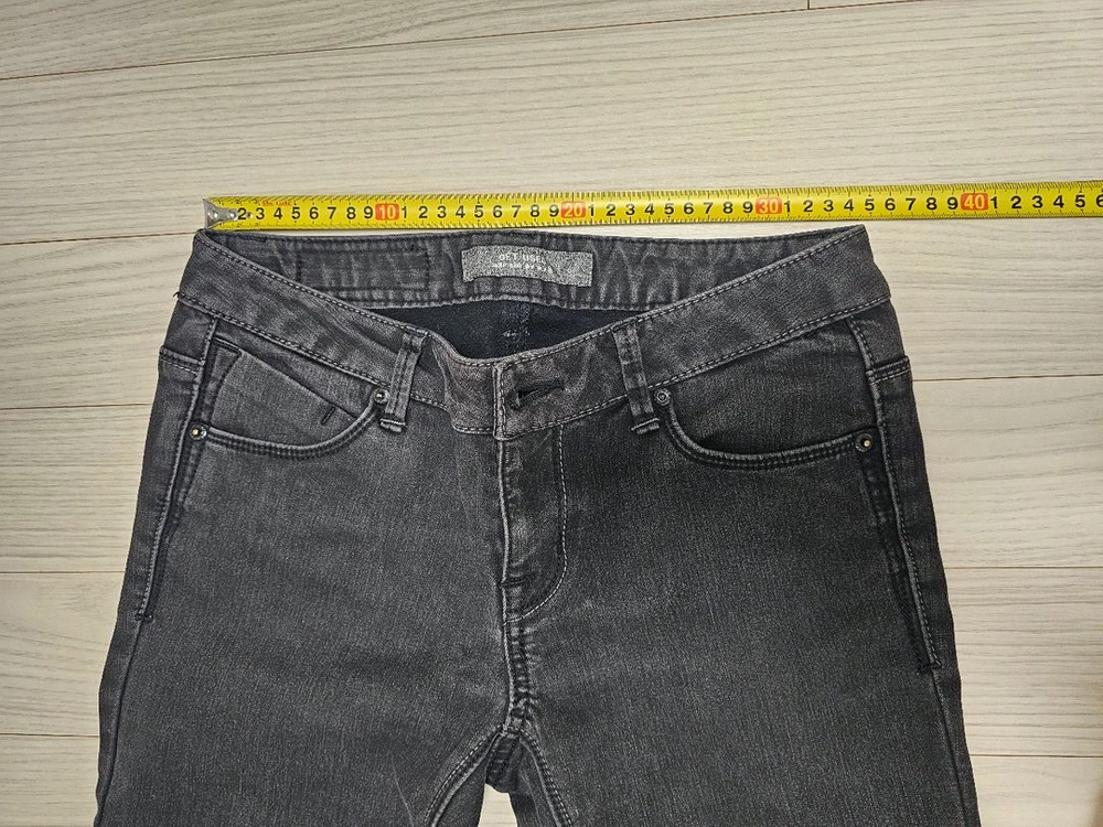 GETUSED 블랙 데님 기모 팬츠 이미지