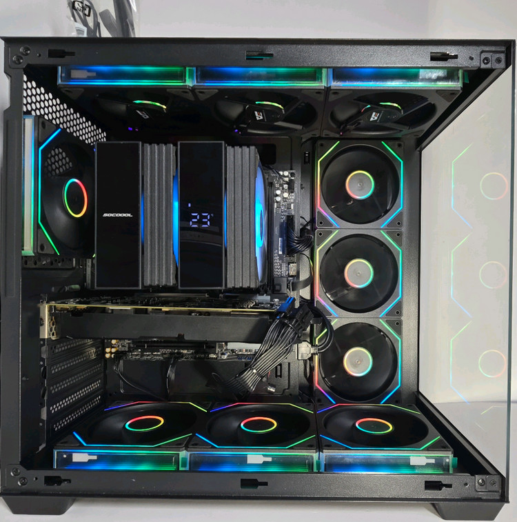 (새제품 반본체 공랙 블랙)9800X3D, 16GB, 1000W, 공랭최강, 방송게이밍컴퓨터본체 이미지