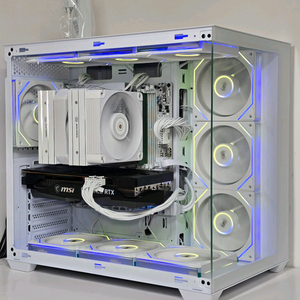(새제품 반본체 공랭 화이트)9800X3D, 32GB, B850M, 850W GOLD 공랭최강, 방송게이밍컴퓨터본체 이미지
