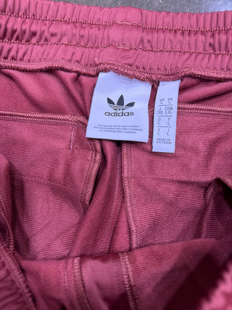 아디다스 오리지널 핀턱 와이드 트랙팬츠 버건디 L 이미지
