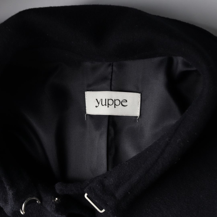 엽페 yuppe 울 블렌드 핸드메이드 싱글 벨티드 롱 코트 이미지