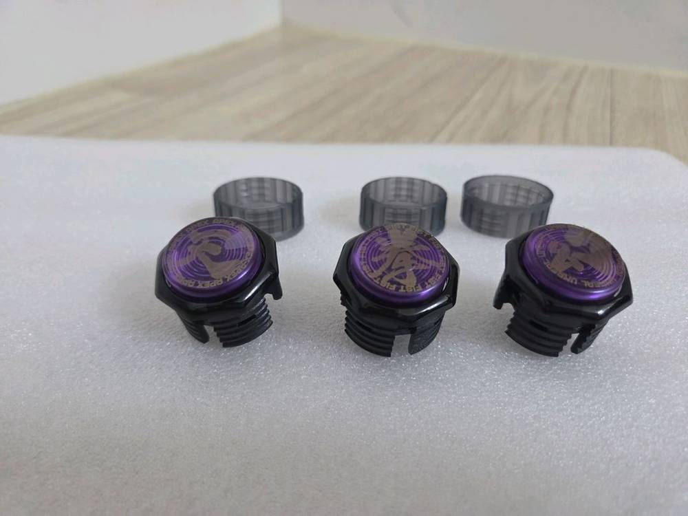 PS PC XBOX 단순개봉 게이머핑거 스크류타입 30mm 버튼 3개 아케이드조이스틱용 버튼 이미지