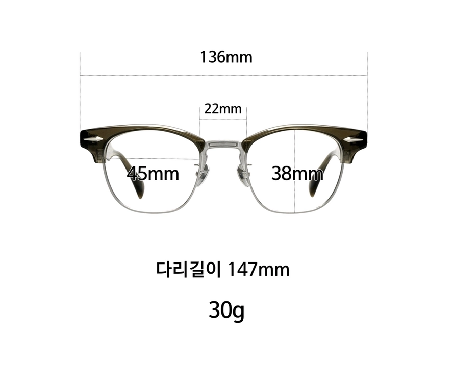 45사이즈, 카키/실버 하금테, 새제품 이미지