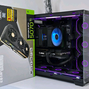(새제품 공랭 블랙)9800X3D,RTX5070Ti, 32GB,1000W,수랭쿨러,방송게이밍컴퓨터본체 이미지