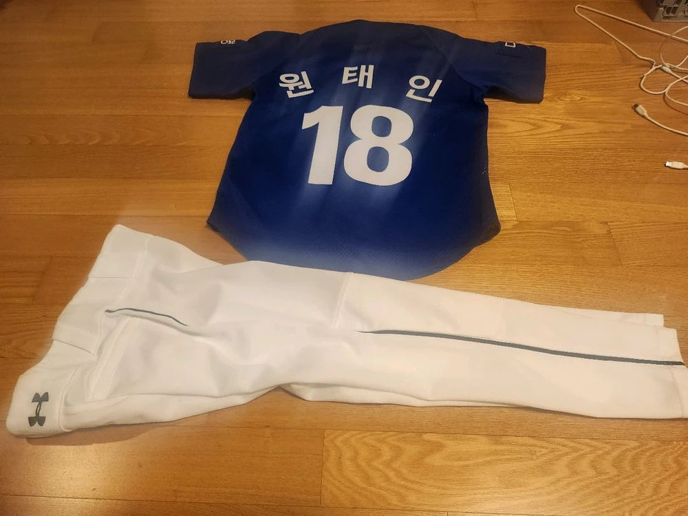 삼성라이온즈 왕조유니폼7호 원태인마킹+정품언더아머 야구팬츠120 - 안심되는 중고거래