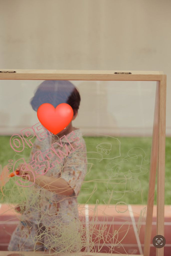 접이식 이젤-미술놀이 투명 칠판 (새제품) 이미지