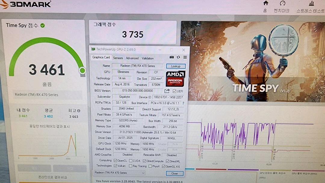 기가바이트 RX 470 Gaming 4Gb 그래픽카드 판매합니다 이미지