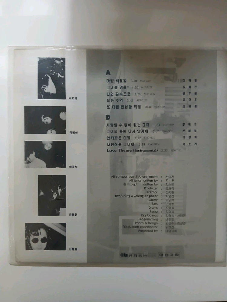 신해철 하얀비요일 OST.LP.NM/M 이미지