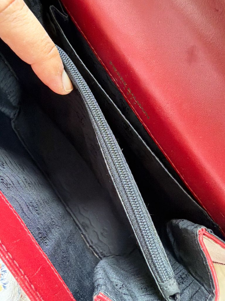 피에르 발망 여성 토트백 버건디 핸드백 가방 빈티지 이미지