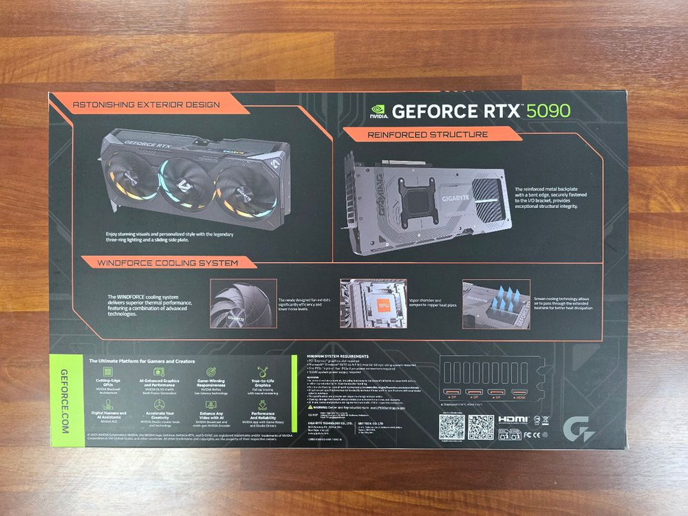 GIGABYTE 지포스 RTX 5090 GAMING OC D7 32GB 제이씨현 팝니다 이미지