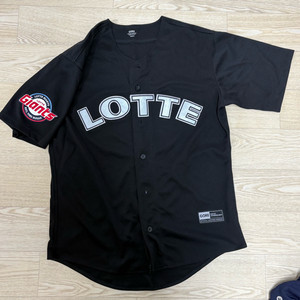 [XL105]급처)롯데자이언츠 24 G 올드 어센틱 블랙 No.91 윤동희마킹 유니폼 판매 이미지