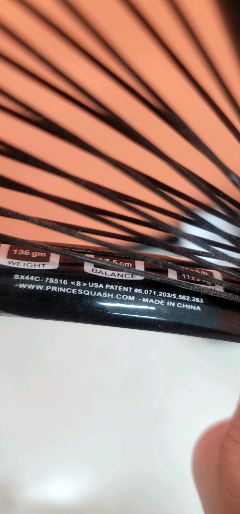 [새상품]스쿼시 라켓 프린스 O3 팀블랙 오리지날 135g 이미지