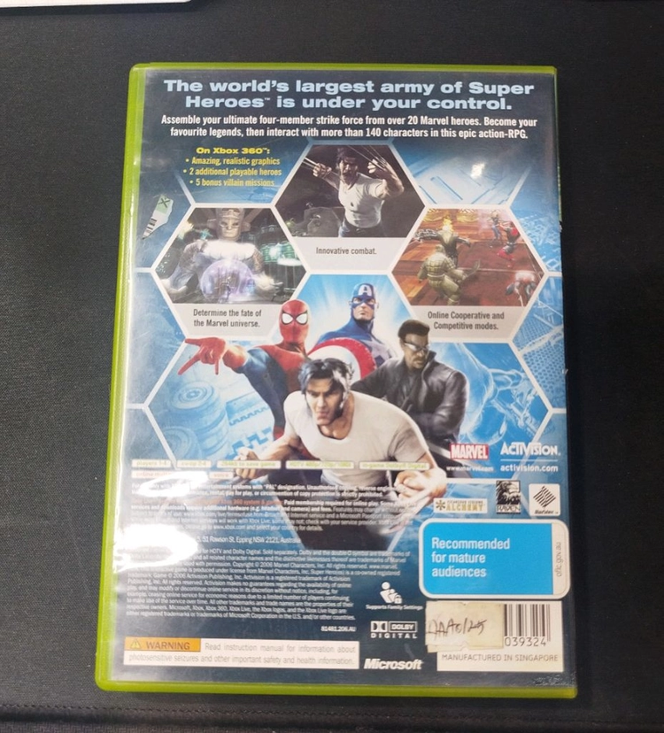 Xbox360 마블 얼티밋 얼라이언스 북미판 팝니다 이미지