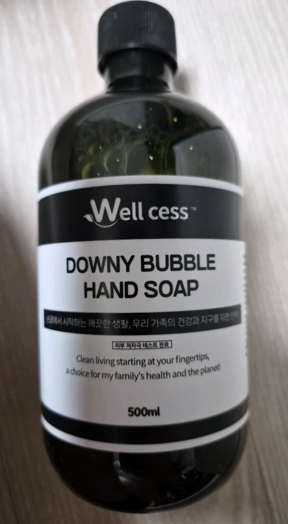 (미개봉)웰세스 WG-1000B 버블 손세정제 자동 디스펜서 1개 + 버블 핸드워시 리필 3개 (500ml) 이미지