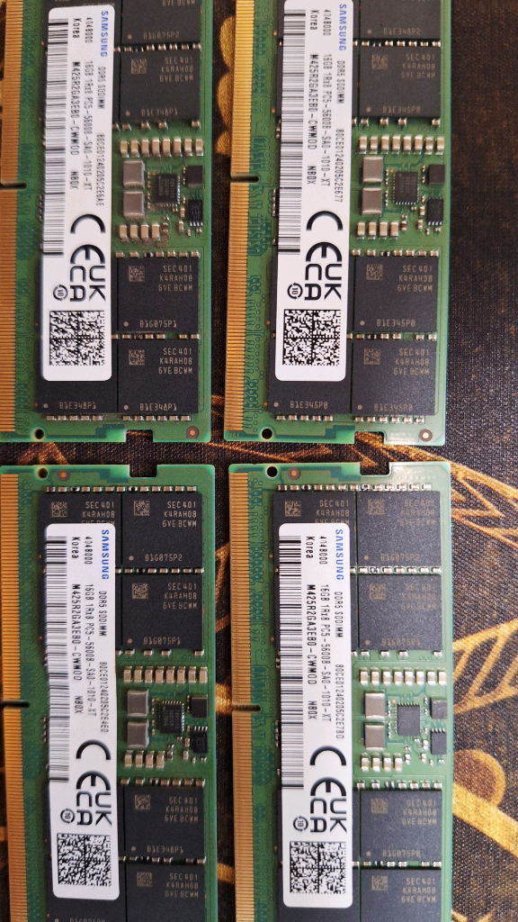 삼성 ddr5 16g 5600 노트북램 4개 팝니다. 이미지