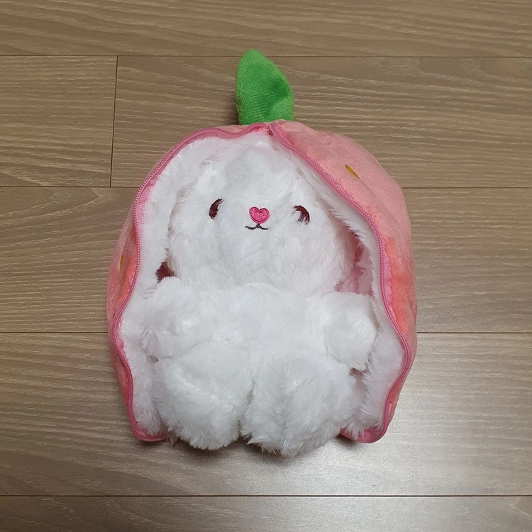 딸기 토끼 인형 (20cm 사이즈) 판매합니다. 이미지