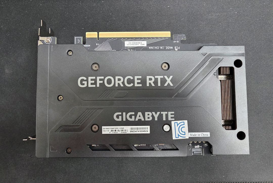 기가바이트 RTX 4070 윈드포스 12GB (GV-N4070WF2OC-12GD) 이미지