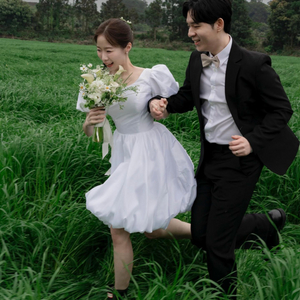 미니웨딩드레스 셀프웨딩 드레스 새상품 이미지