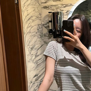 모디아티코 스트라이프 여름 크롭티 S 이미지