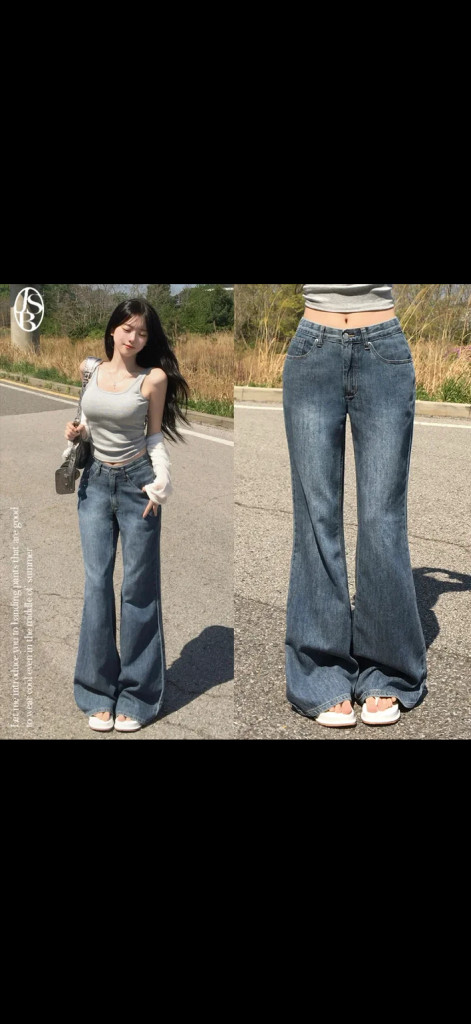 여름 와이드부츠컷 s사이즈 청바지 팝니다. (새상품, 색상 3가지) 이미지