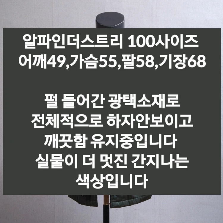 알파인더스트리 패딩점퍼 100 이미지