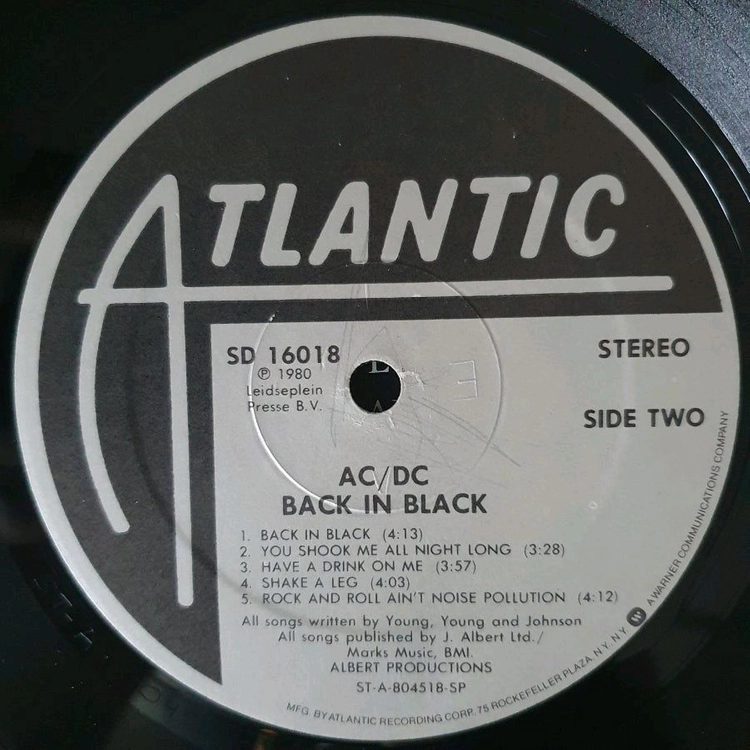 AC/DC - BACK IN BLACK LP(미국초반) 이미지
