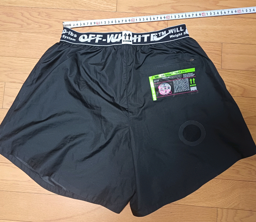 나이키 x 오프화이트 콜라보 반바지 숏팬츠 블랙 L 이미지