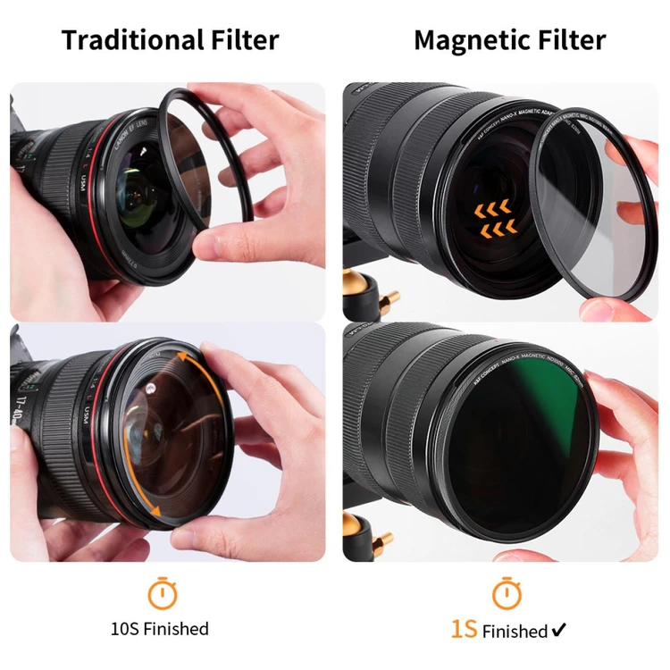 K&F Concept NANO-X 95mm 마그네틱 필터 5pcs 세트 (새상품) 8K AGC Japan Glass 이미지