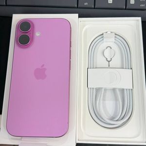 사이클81/SS급)아이폰16 핑크 128GB/100% Y1891 이미지