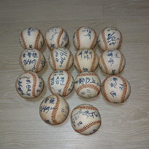 롯데야구팀 선수 사인볼 14개 이미지