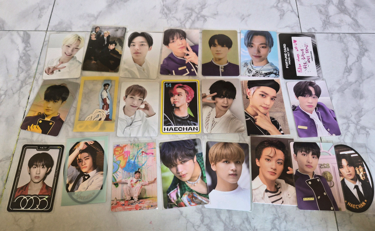 아이돌 포카 일괄 탈덕 처분판매 엔시티드림 엔시티127 세븐틴 에이티즈 일괄판매 포카 특전 럭드 해찬 이미지