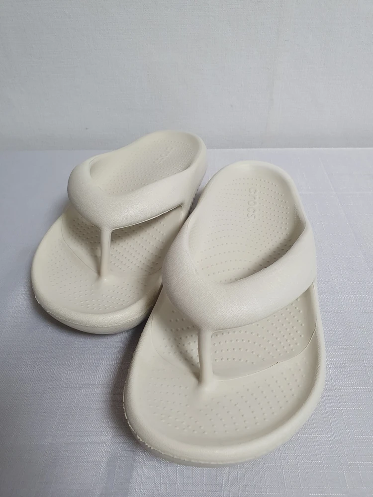 크록스 멜로우 리커버리 플립 아이보리 250mm 이미지