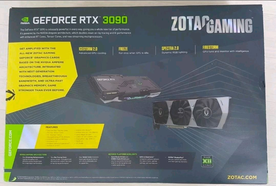 ZOTAC RTX 3090 Trinity OC 24GB 그래픽카드 이미지