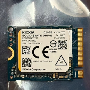 키옥시아 1TB PCIe 4.0x4 M.2 2230 NVME SSD 이미지