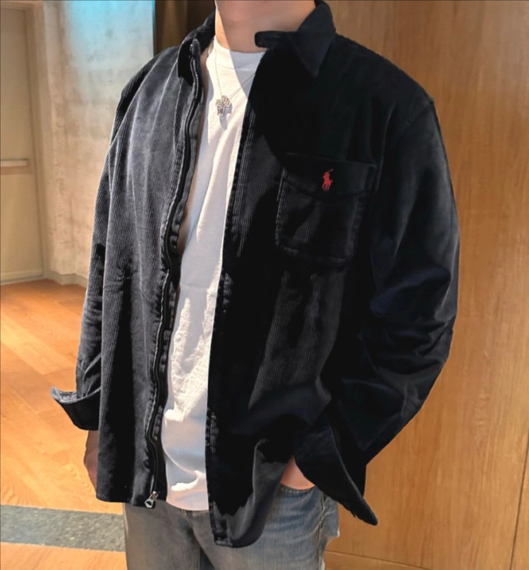 no.199 폴로 랄프로렌 코듀로이 네이비셔츠 자켓 xxl 상태s급 이미지